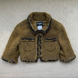 Chanel Cropped Tan Jacket